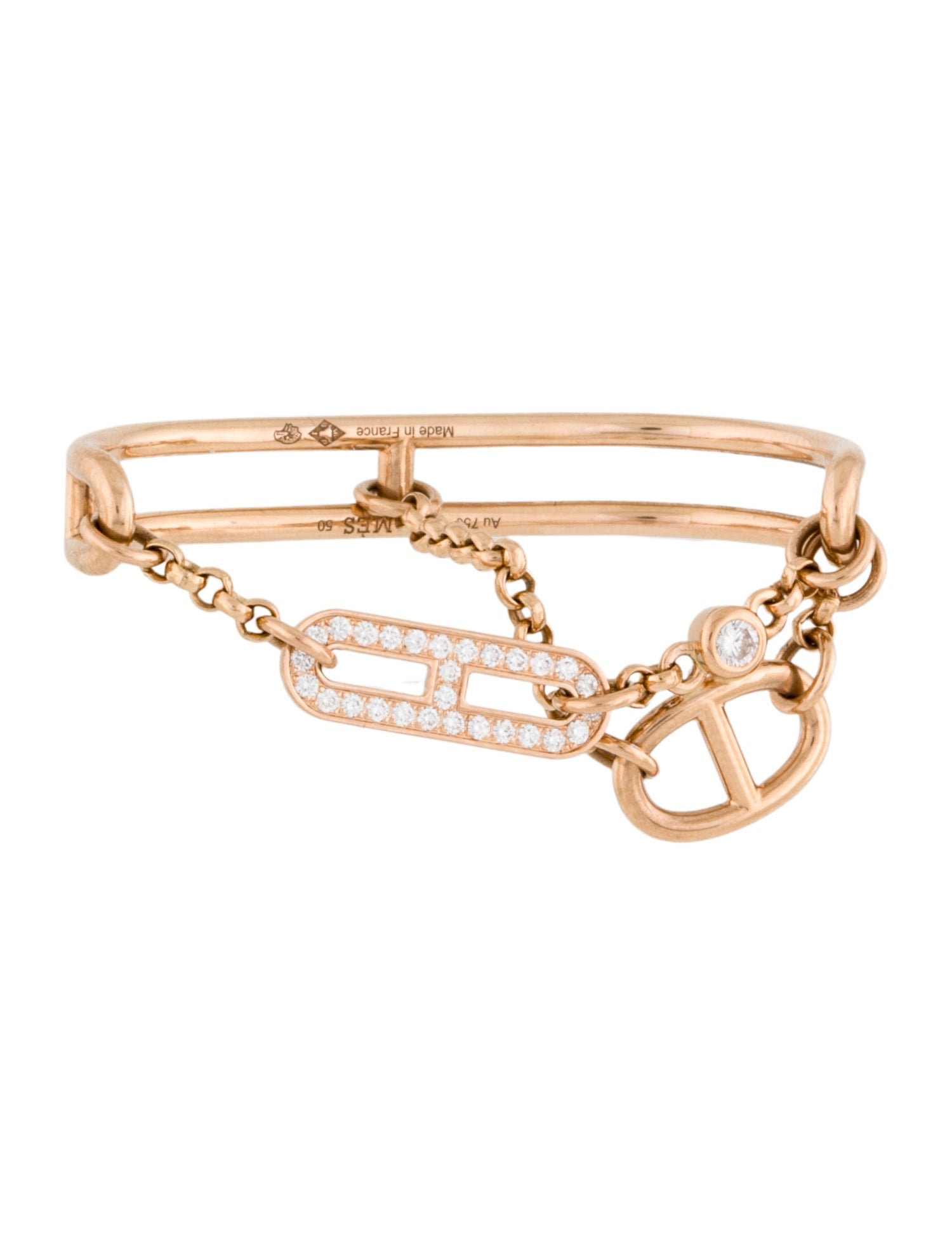 Hermès 18K Diamond 'Mix and H' Cocktail Ring