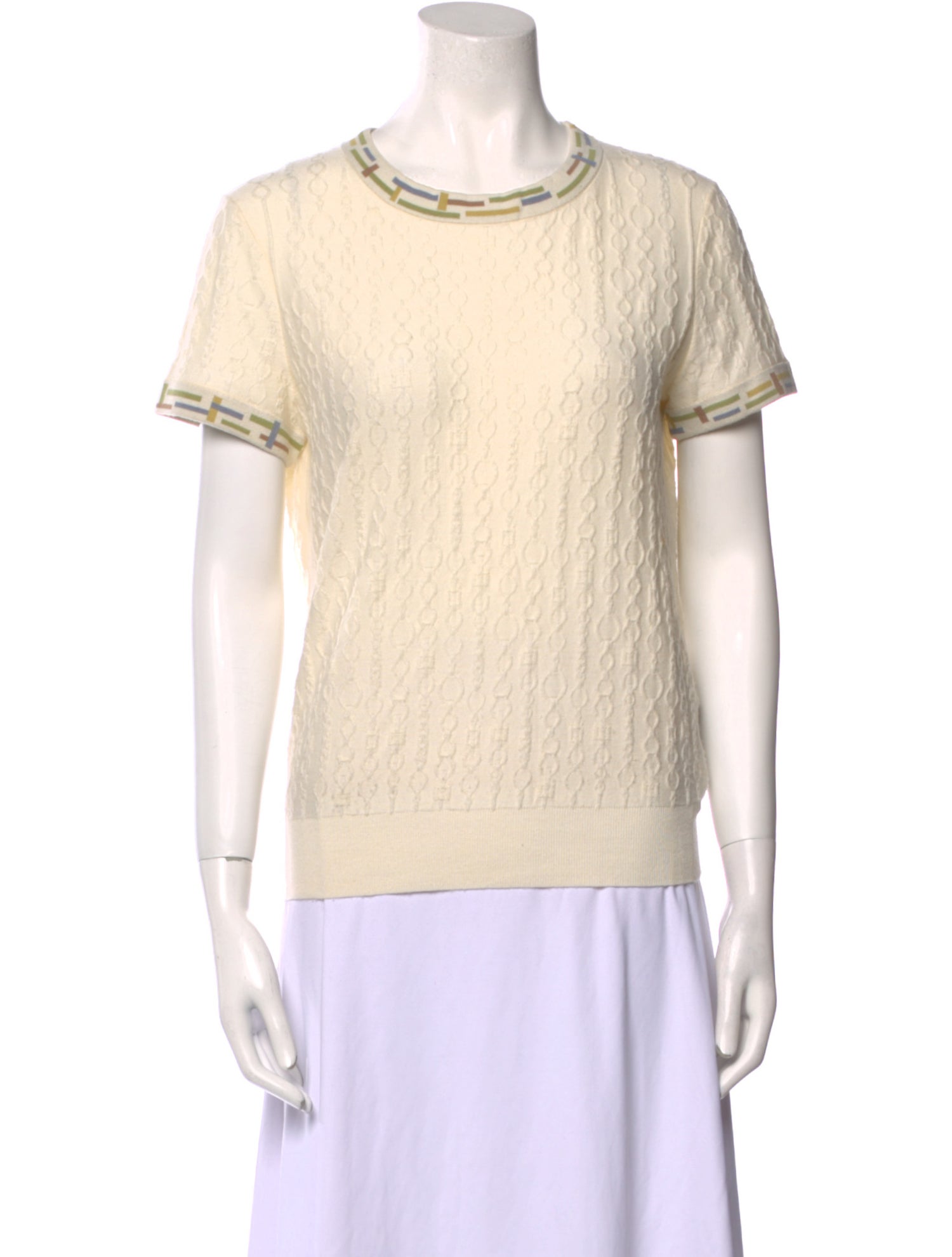 Hermès Cashmere Scoop Neck T-Shirt