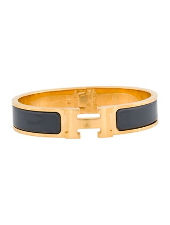 Hermès Enamel Clic H Bangle Bracelet
