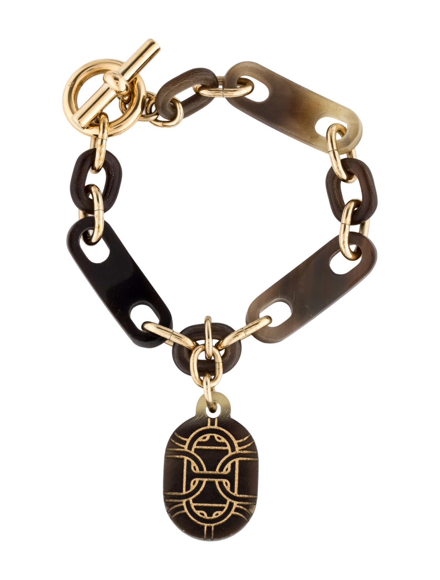 CELINE☆【完売間近】Alphabet BRACELET ブレスレット Celine Alphabet E Bracelet - 24K Plated Charm, Bracelets