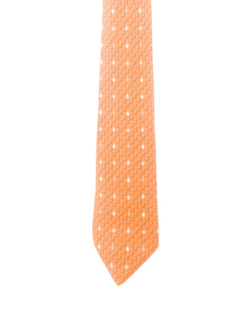 Hermès Apple Pattern Print Silk Tie