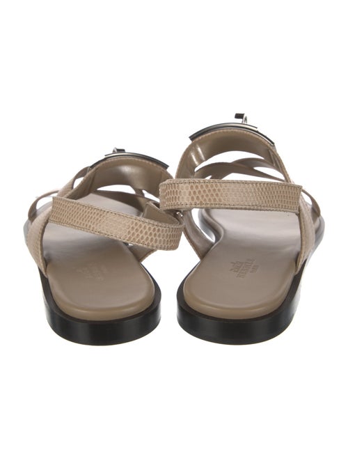 Hermès Ines Lizard Slingback Sandals