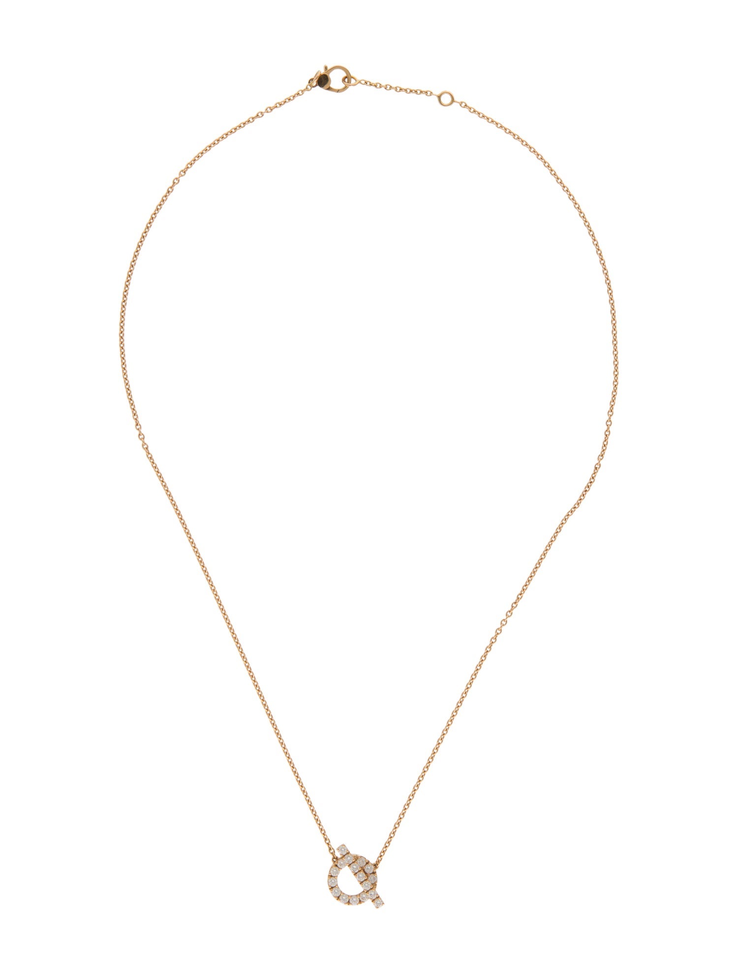 Hermès 18K Diamond Finesse Pendant Necklace