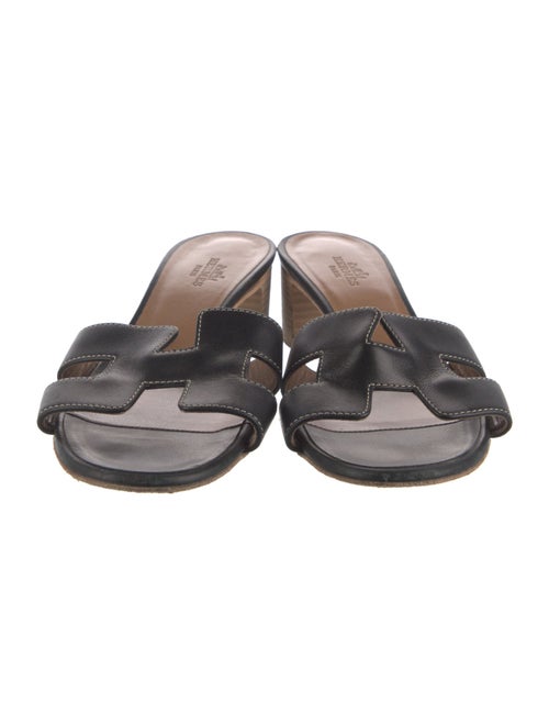 Hermès Oasis H Leather Slides