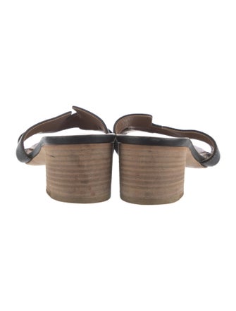 Hermès Oasis H Leather Slides