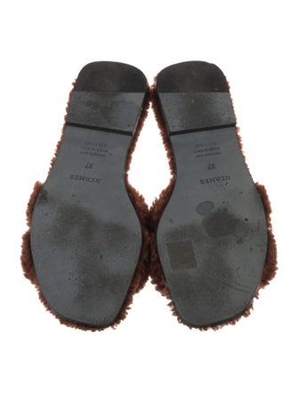 Hermès Shearling Oran Shearling Slides