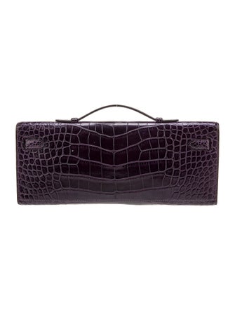 Hermès Matte Alligator Kelly Cut Pochette