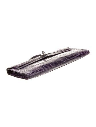 Hermès Matte Alligator Kelly Cut Pochette
