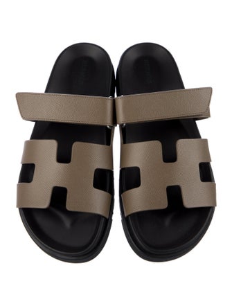 Hermès Chypre Leather Slides