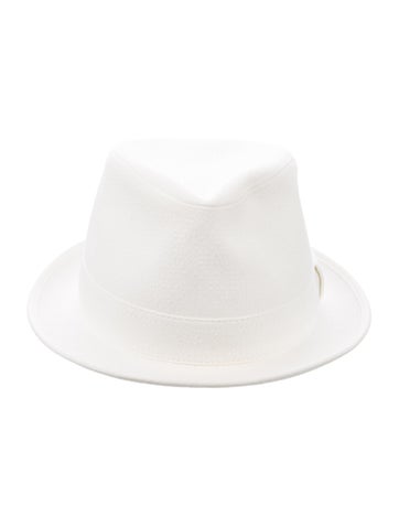 Hermès Hats Seersucker Fedora Hat