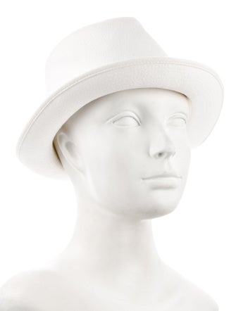 Hermès Seersucker Fedora Hat