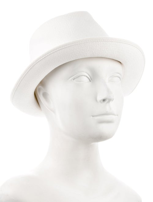 Hermès Seersucker Fedora Hat