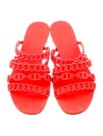 Hermès Rivage Chaîne d'Ancre Insignia Rubber Slides