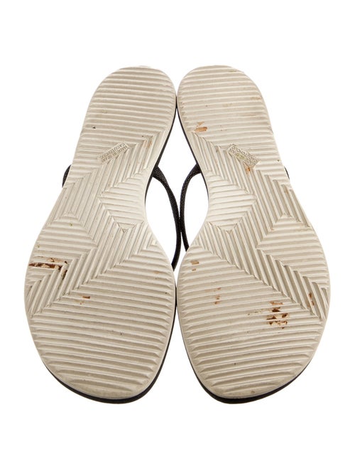 Hermès Kala Nera Chaîne d'Ancre Insignia T-Strap Sandals