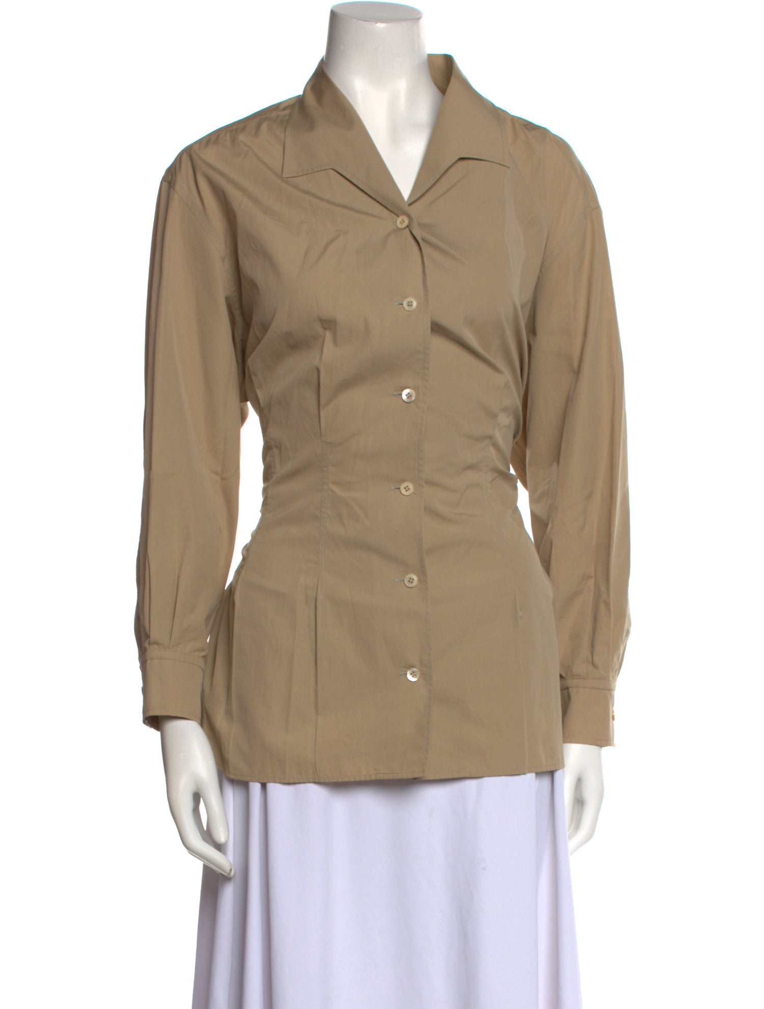 Hermès Long Sleeve Button-Up Top