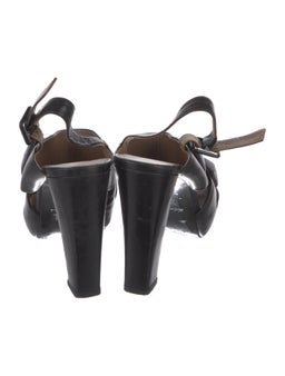 Vintage Leather Slingback Sandals