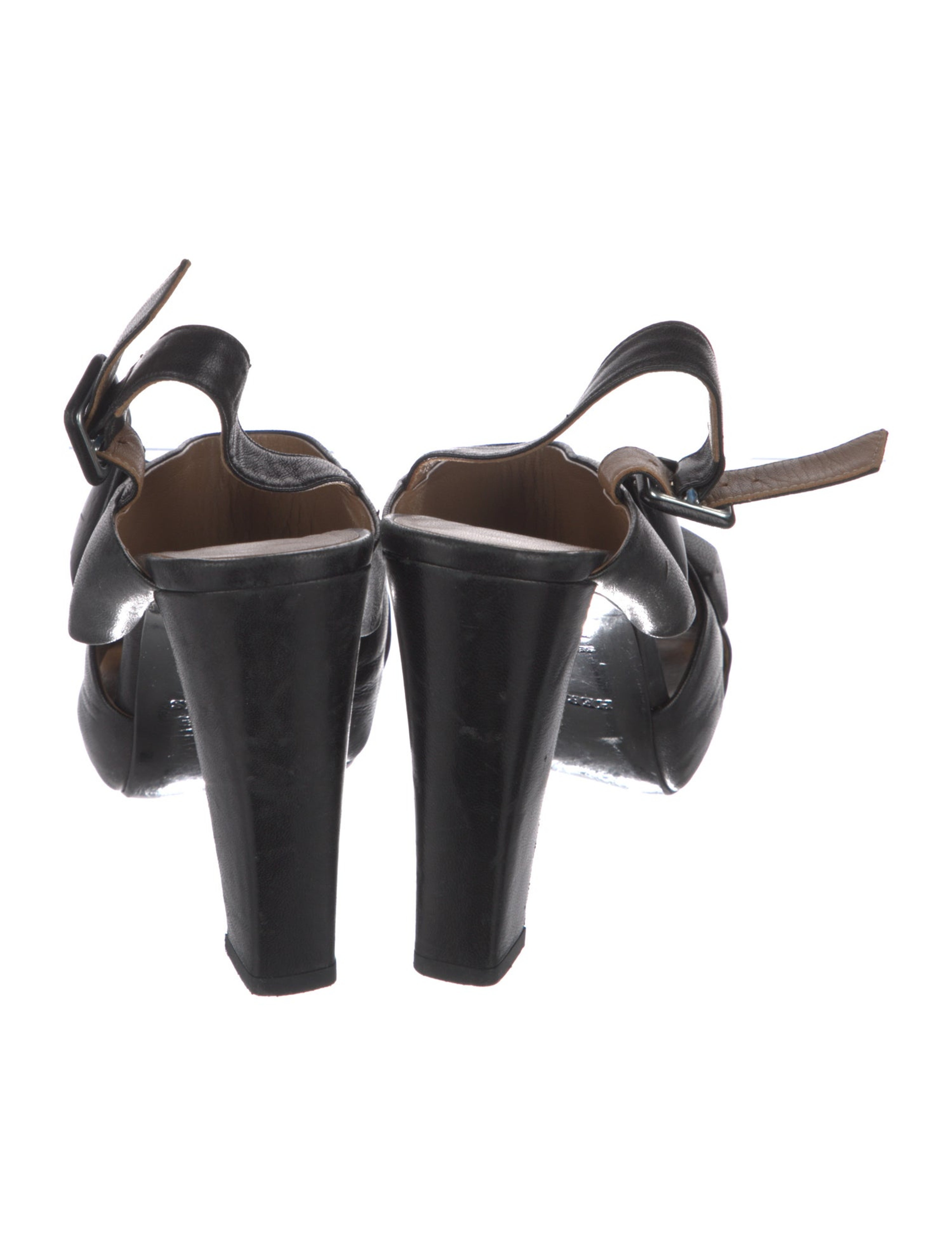 Vintage Leather Slingback Sandals