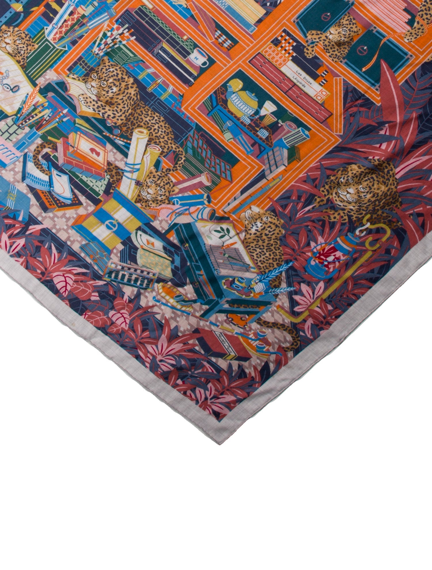 Hermès Les Douze Leopards Cashmere Shawl