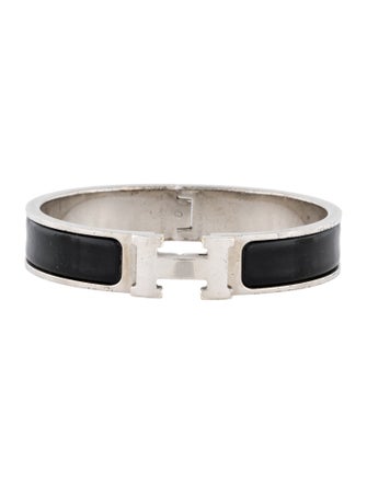 Hermès Enamel Clic H Bangle Bracelet