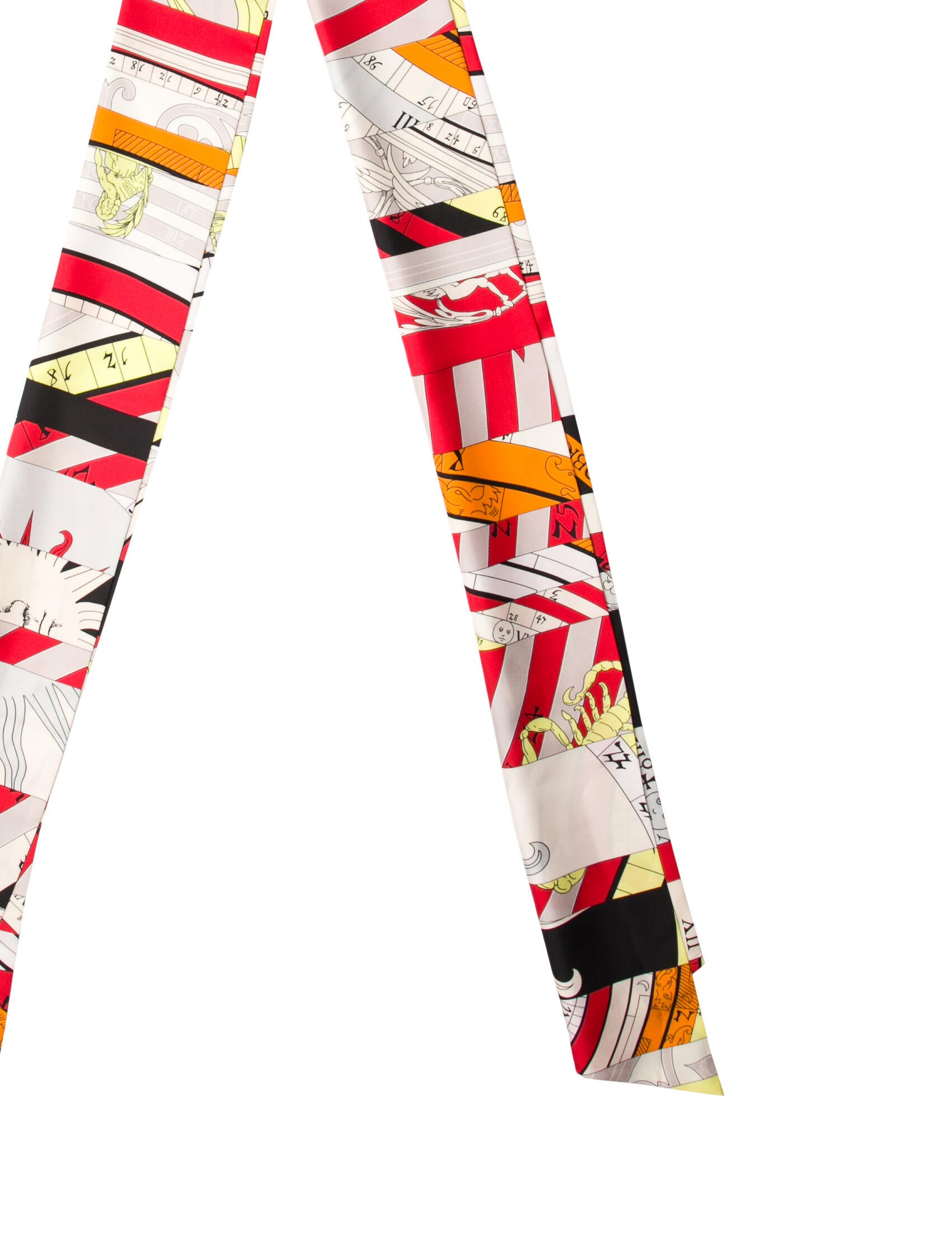 Hermès Astrologie Dies et Hore Maxi Silk Twilly Scarf