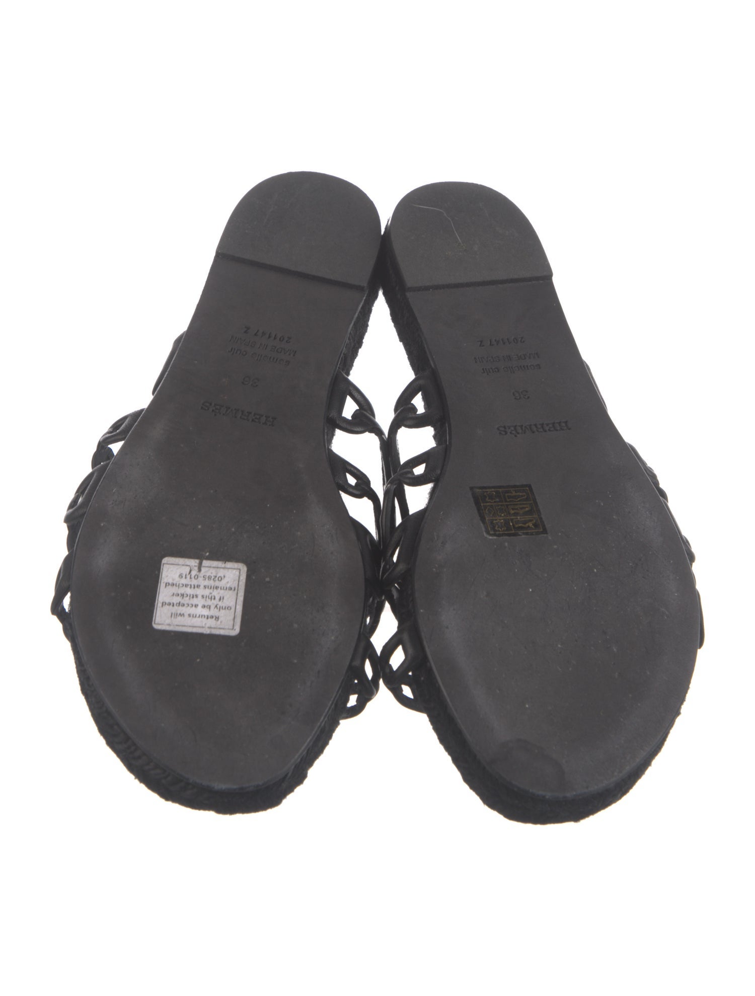 Hermès Acone Leather Slides