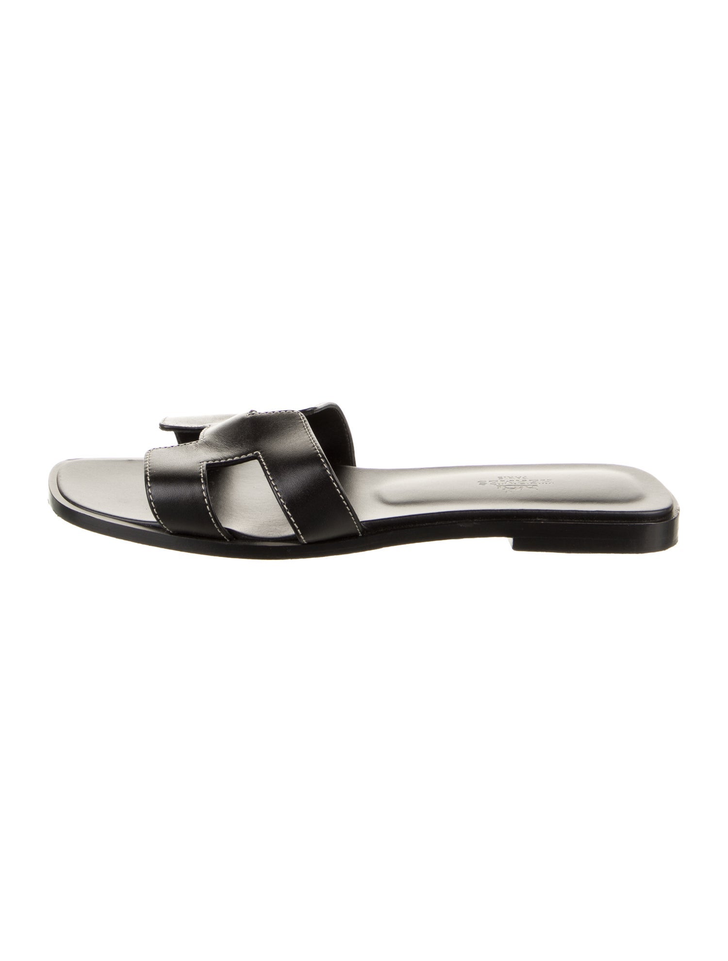 Hermès Oran Leather Slides