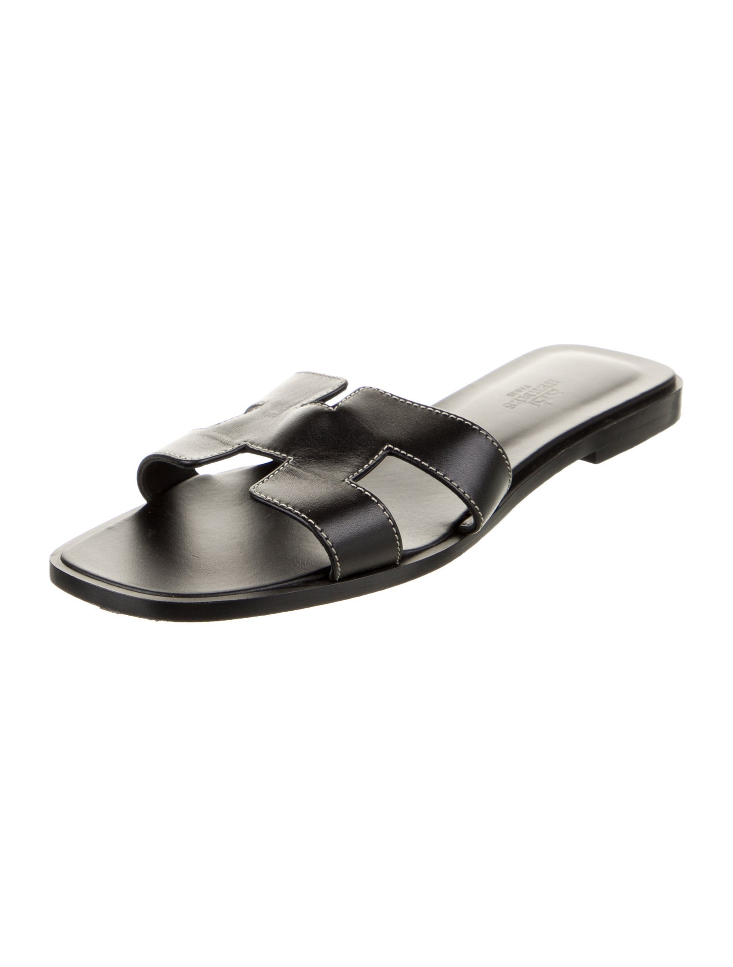 Hermès Oran Leather Slides
