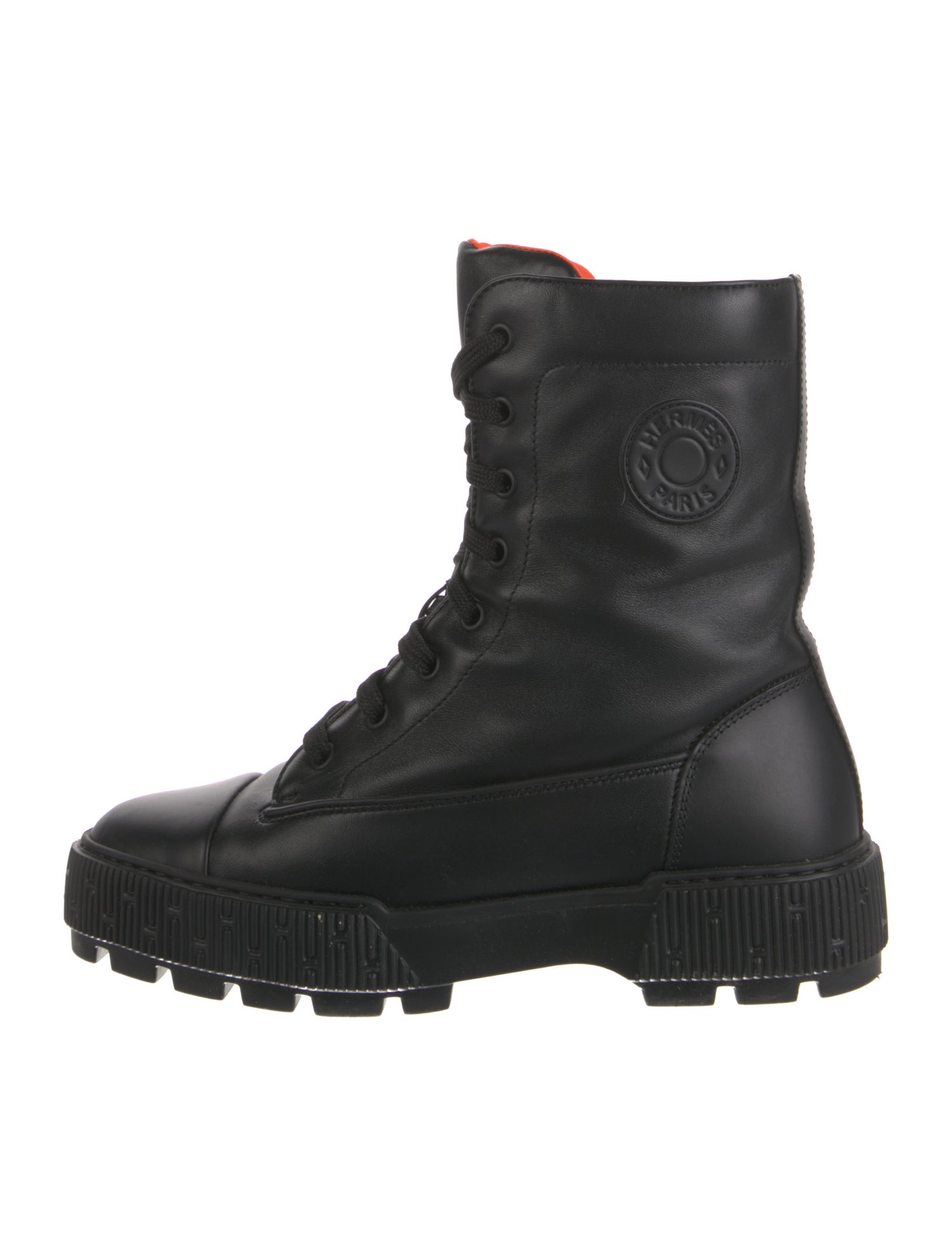 Hermès Fresh Leather Combat Boots