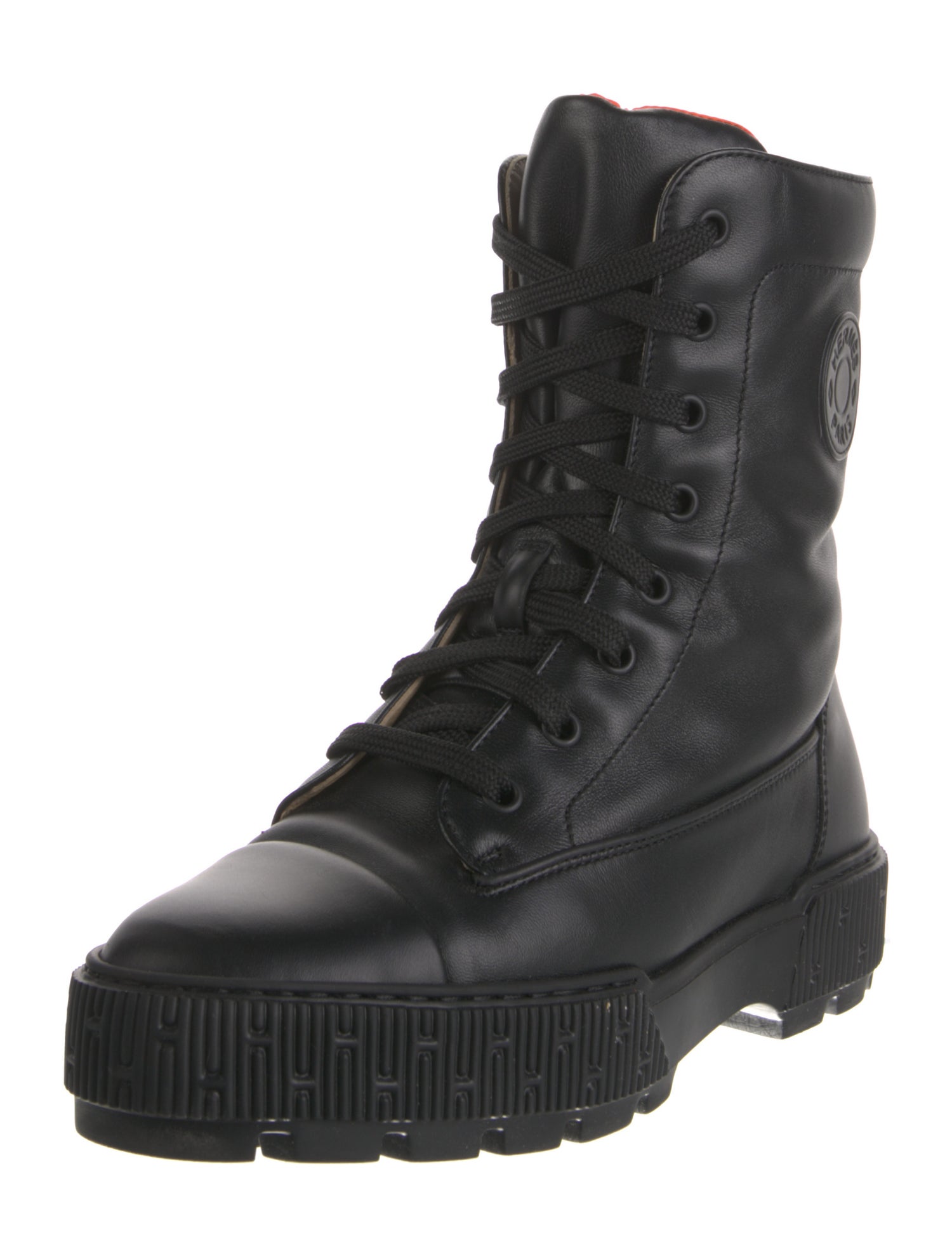 Hermès Fresh Leather Combat Boots