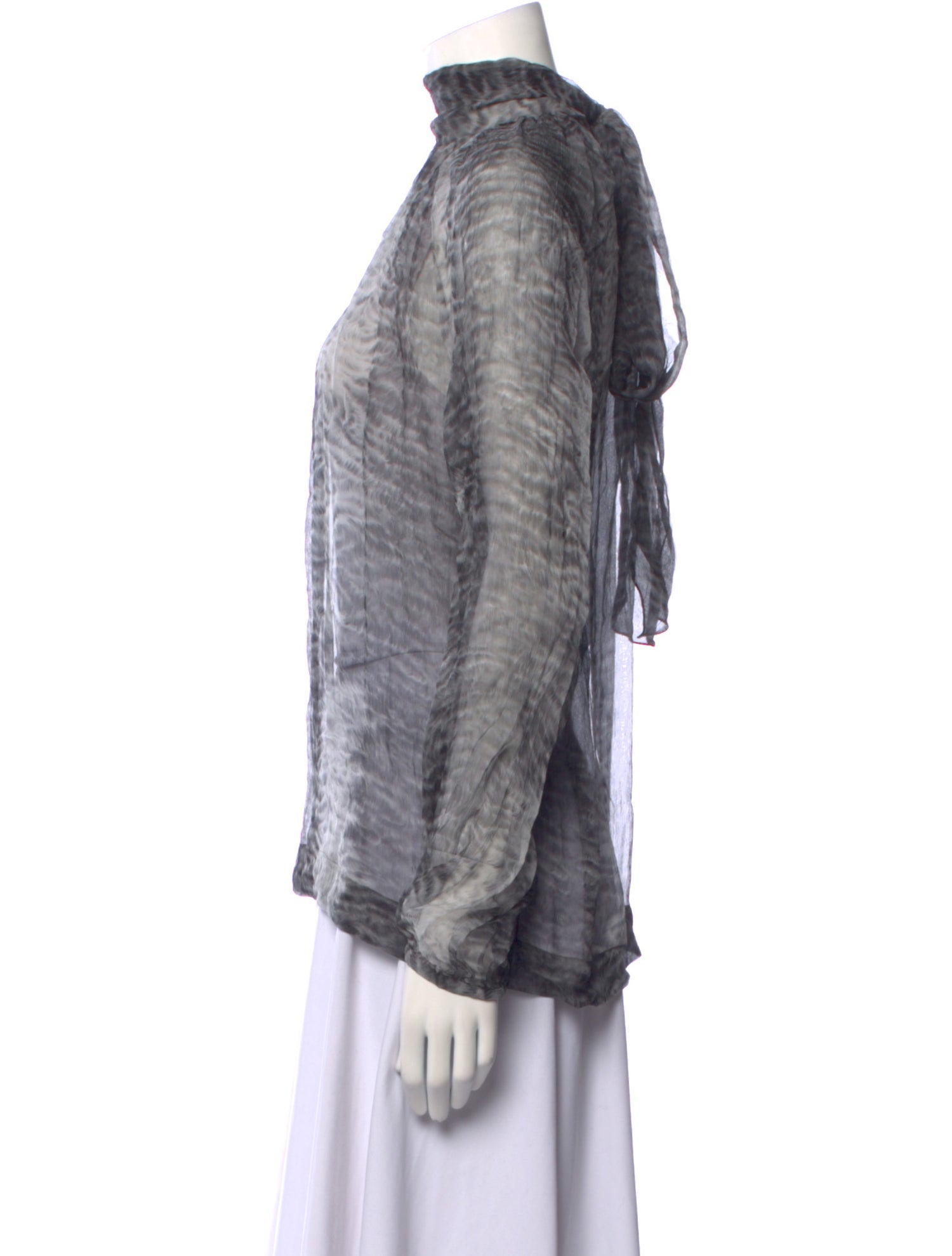 Hermès Silk Printed Blouse