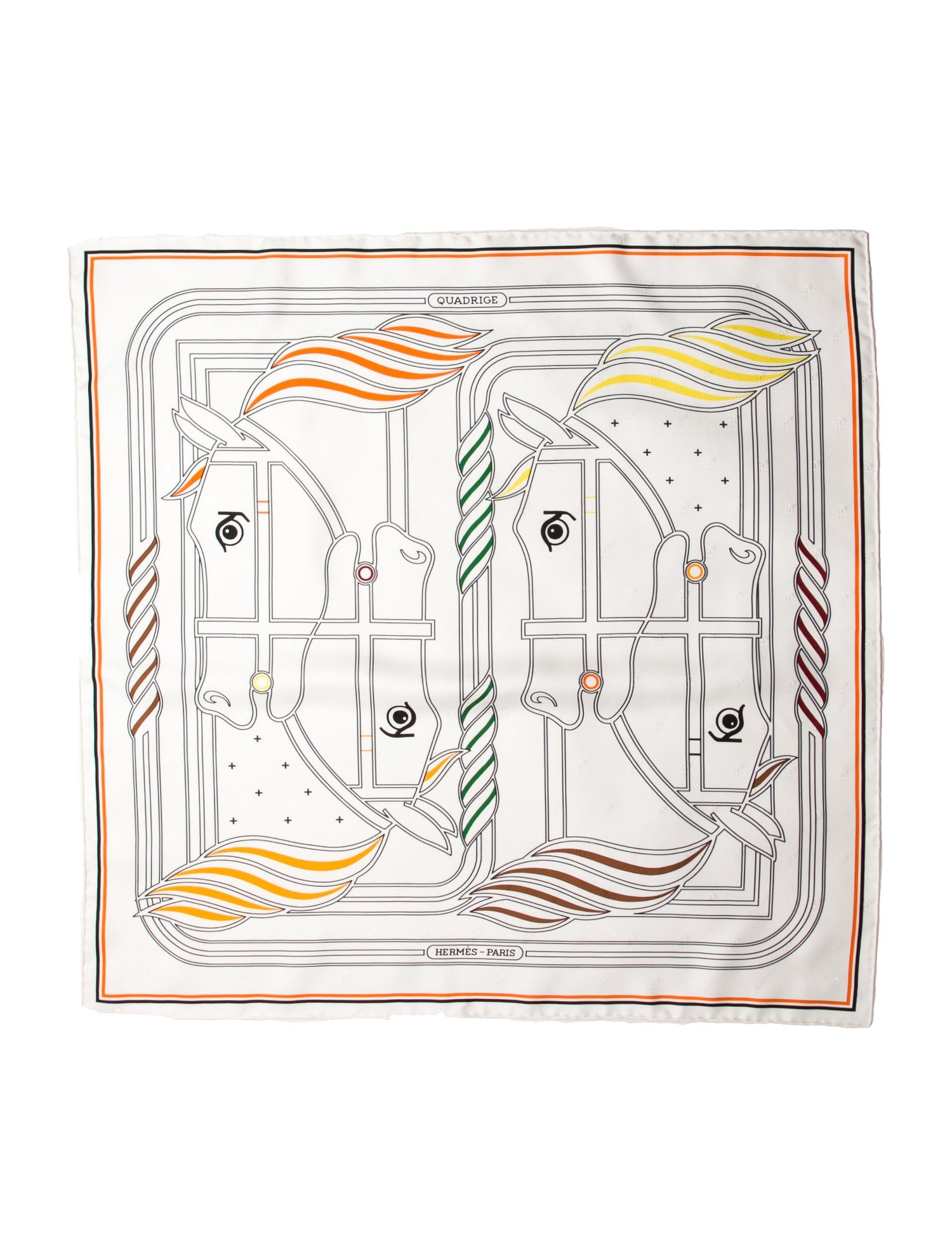 Hermès La Maison Des Carrés Scarf - Neutrals Scarves and