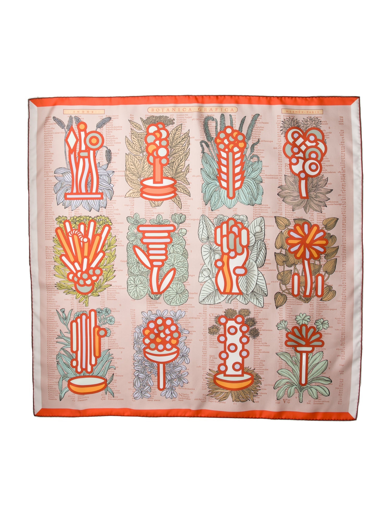 Hermès Botanica Grafica Double Face Silk Scarf w/ Tags