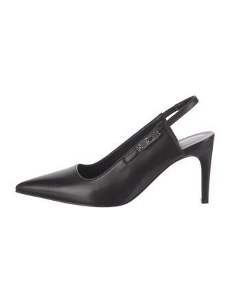 Hermès Lover 80 Leather Slingback Pumps