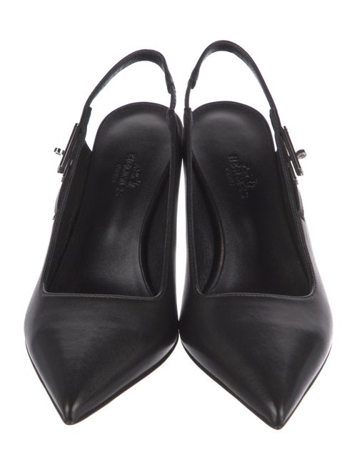 Hermès Lover 80 Leather Slingback Pumps