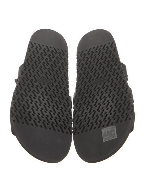 Hermès H Logo Leather Slides