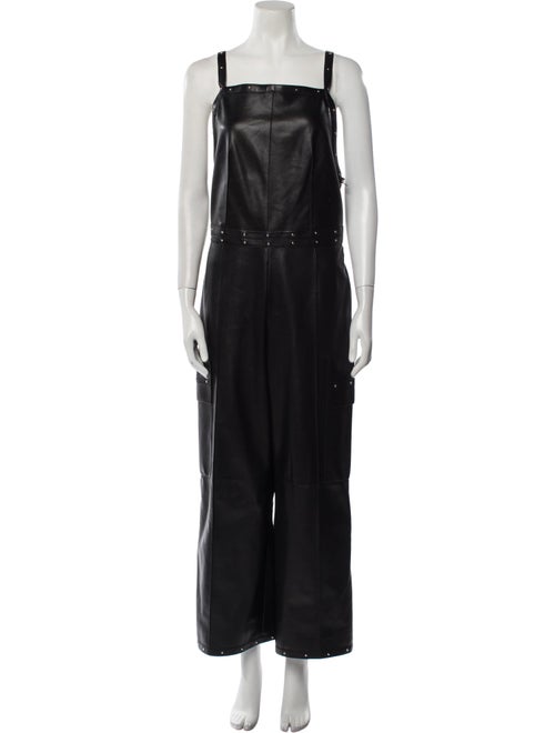 Hermès Lambskin Square Neckline Jumpsuit