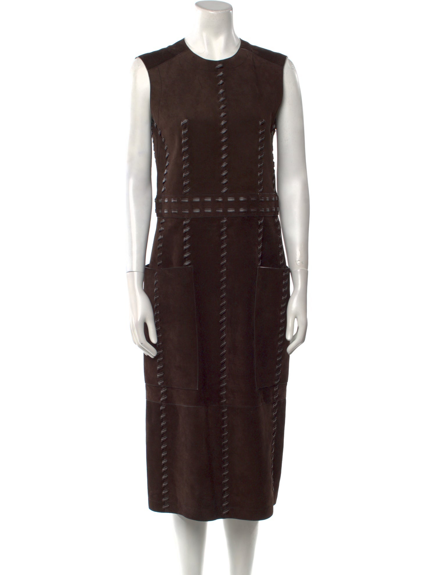 Hermès Calfskin Midi Length Dress