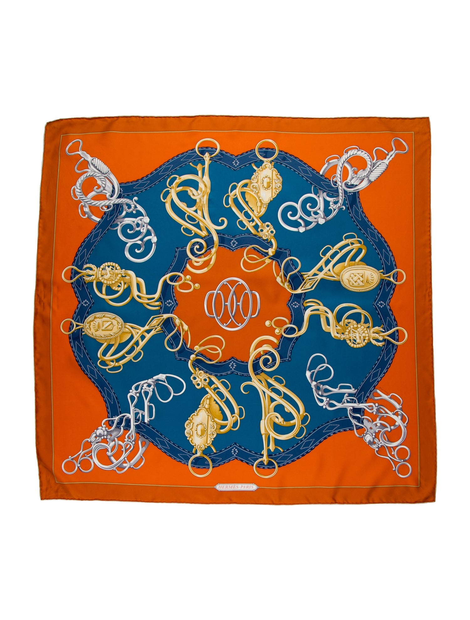 Hermès Profile Sellier Silk Scarf