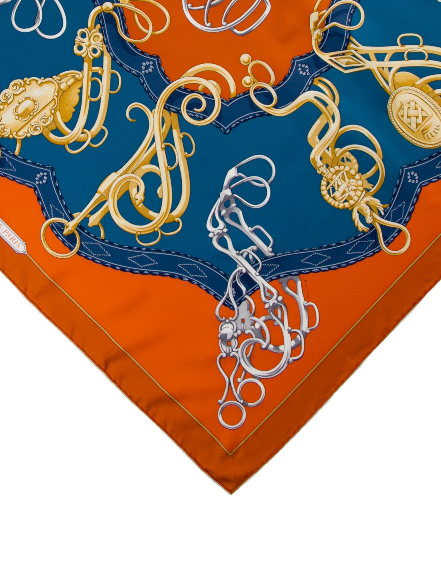 Hermès Profile Sellier Silk Scarf