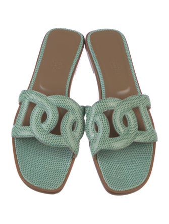 Hermès Omaha Lizard Slides