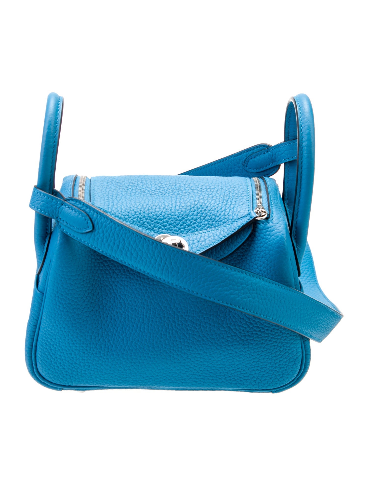 Hermès Courchevel Vespa Pouch - Blue Mini Bags, Handbags