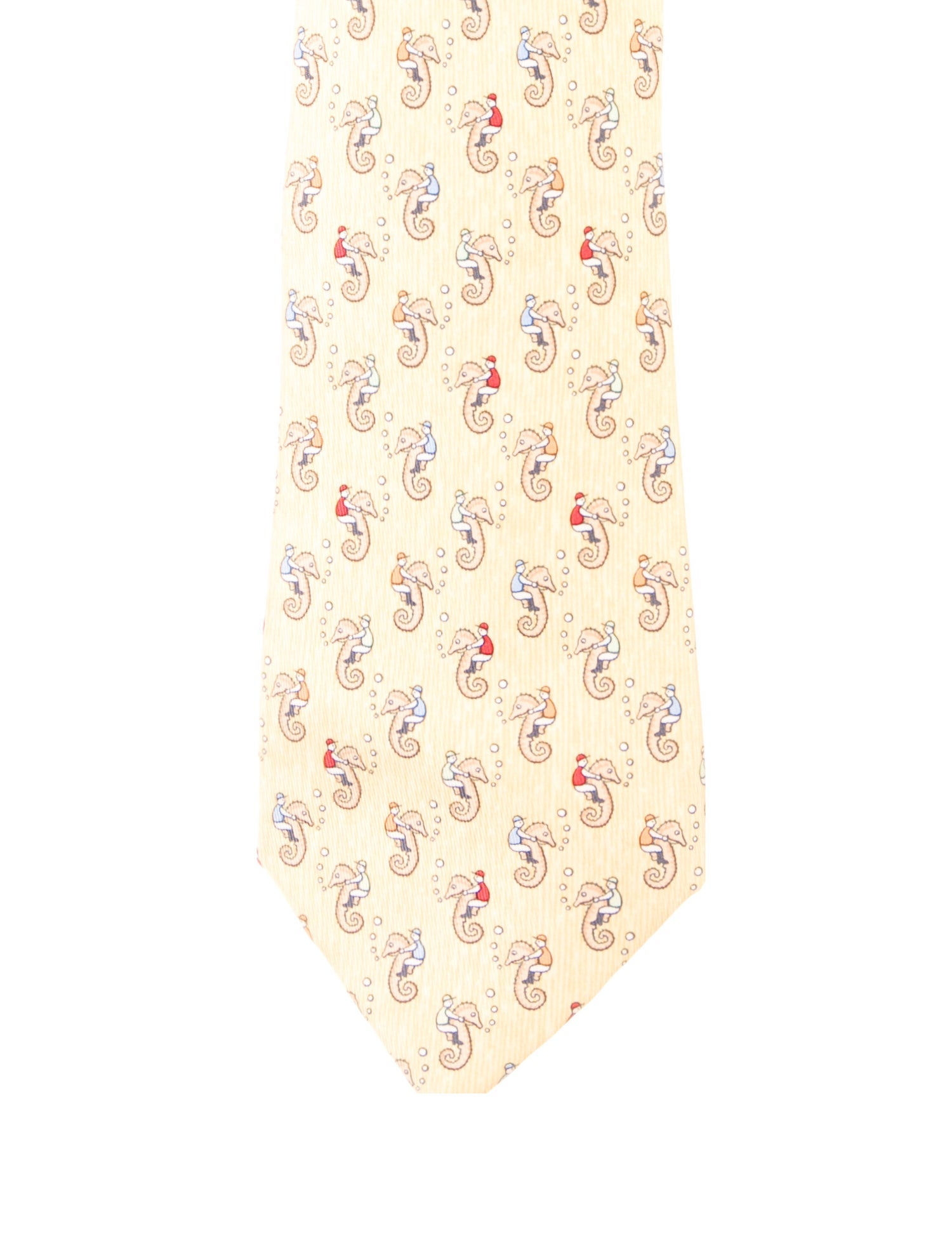Hermès Pattern Print Silk Tie