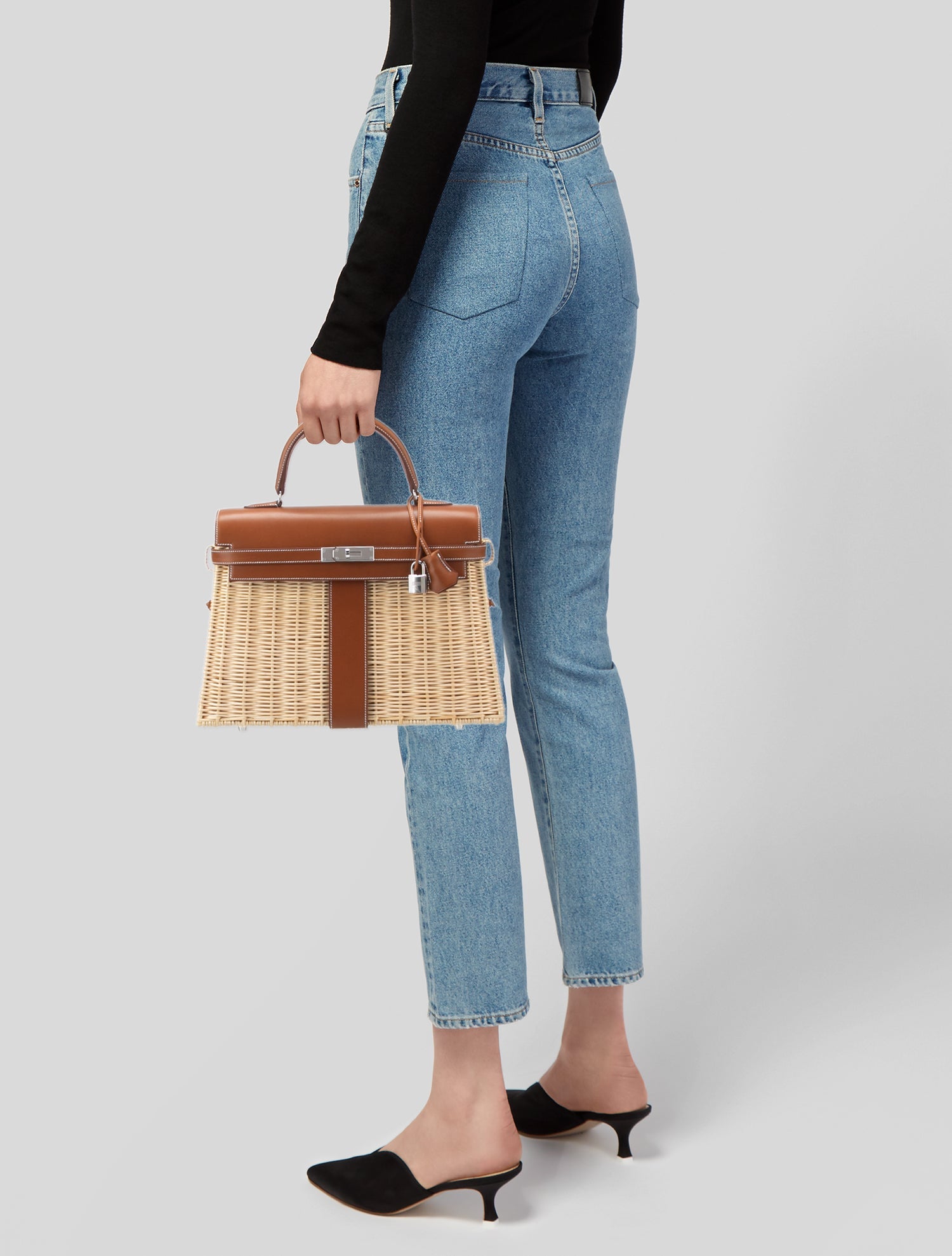 Hermès Osier Wicker and Barenia Picnic Kelly 35