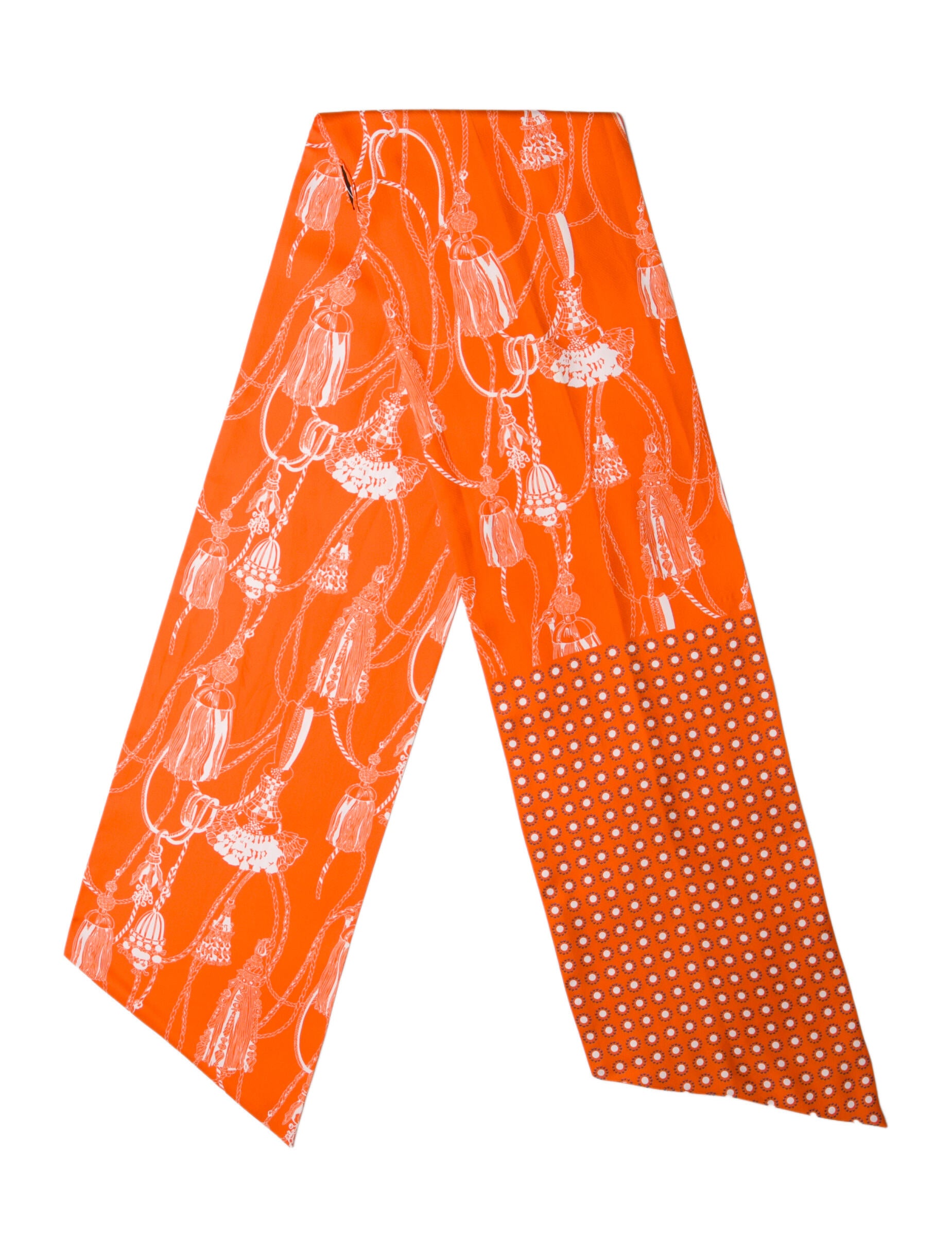 Hermès Passementerie Cravate Maxi Silk Twilly Scarf