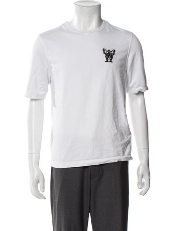 Hermès T-Shirts Graphic Print Crew Neck T-Shirt XS