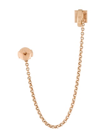 Hermès 18K Diamond Clou d'H Single Cuff Earring