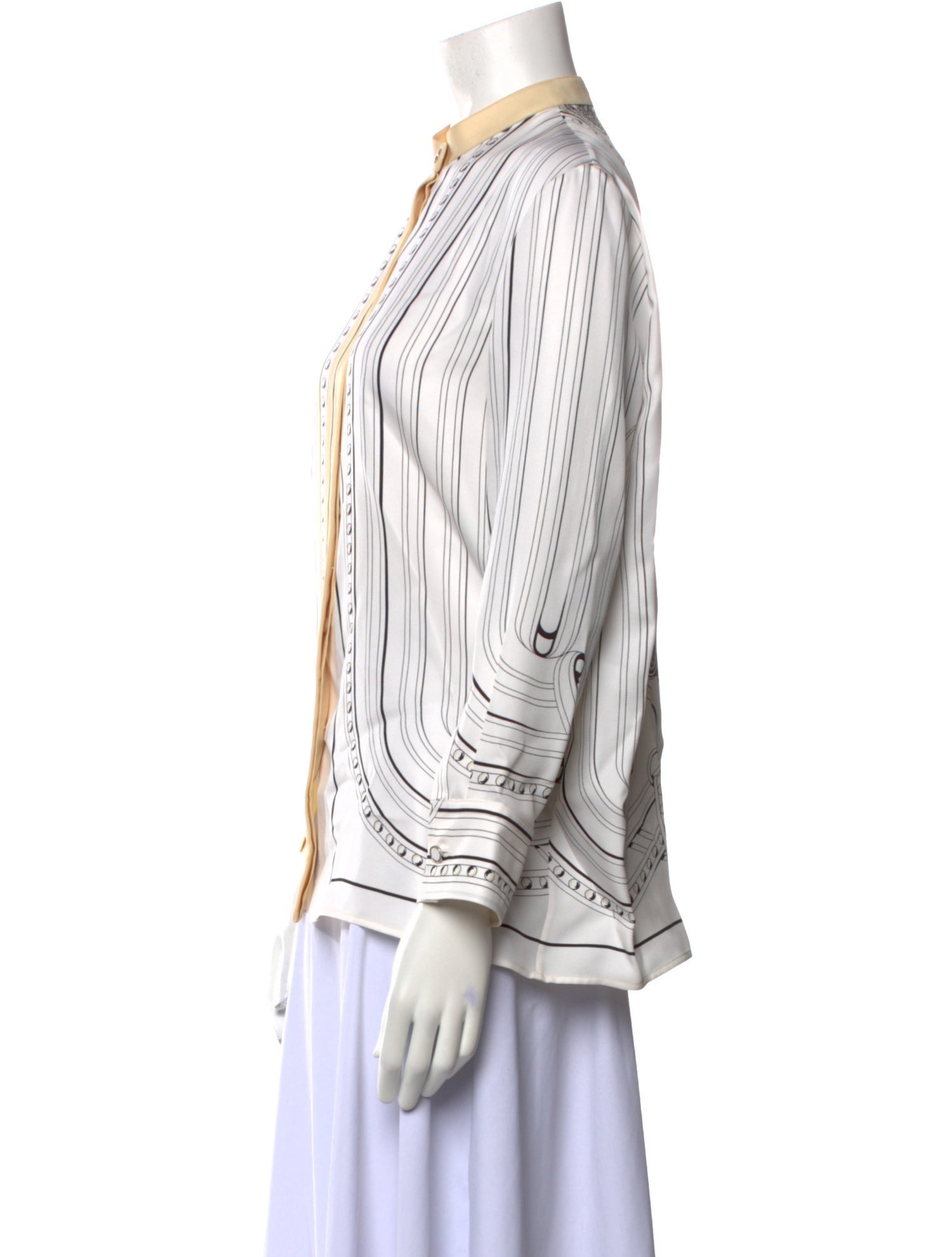 Hermès Silk Printed Blouse w/ Tags