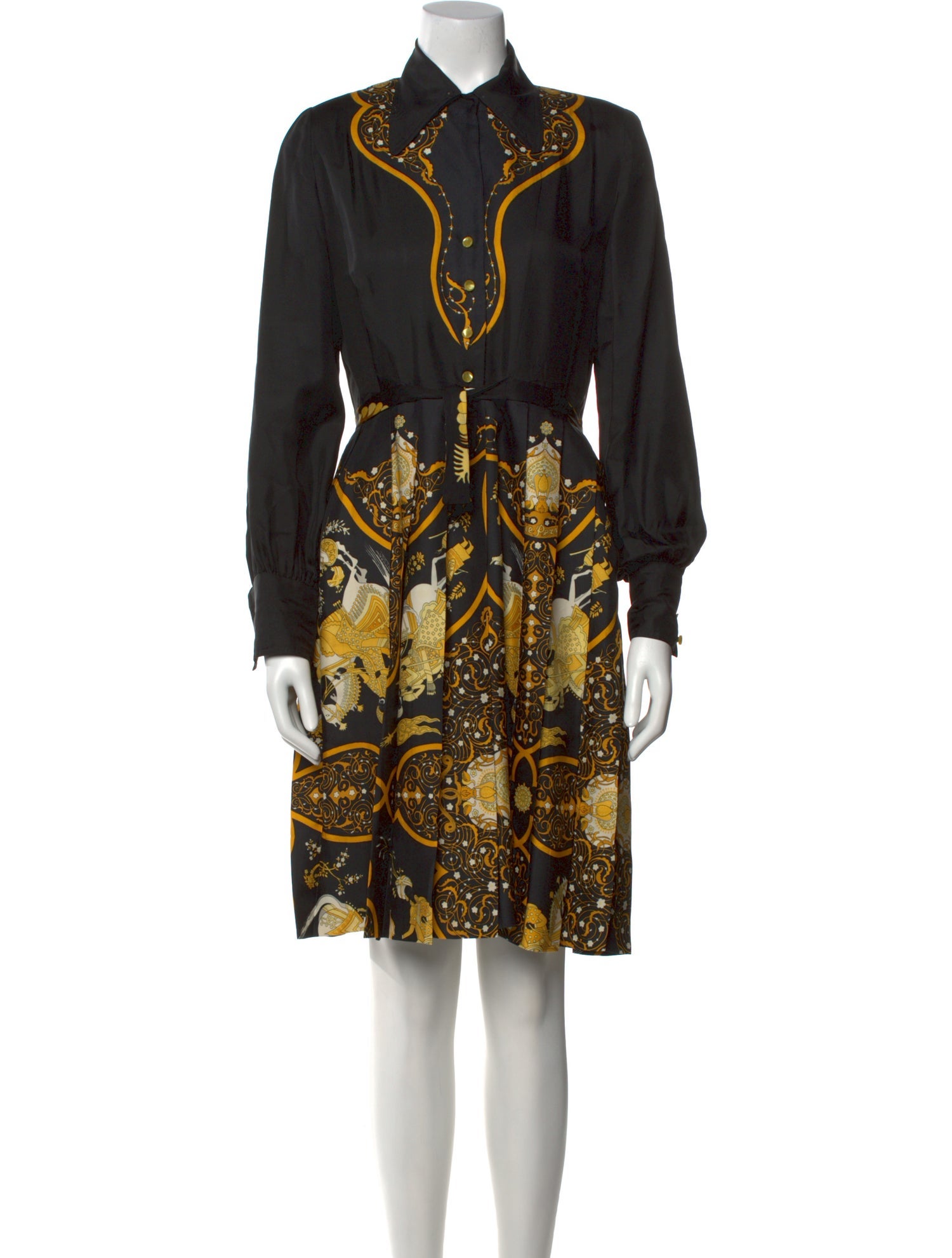 Hermès Silk Knee-Length Dress