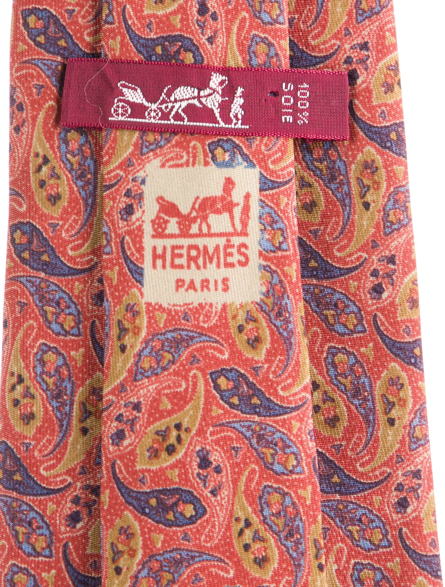 Hermès Silk Printed Tie