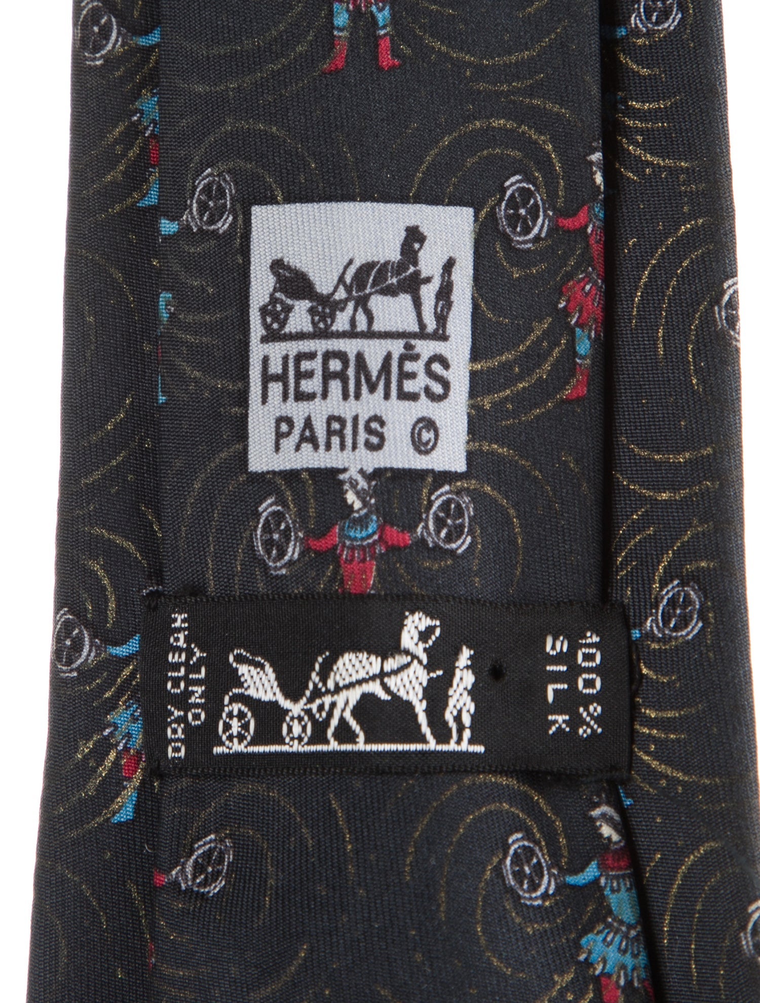 Hermès Silk Printed Tie